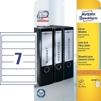 Avery Zweckform L4760-25 Etiquetas para lomo de carpeta 192 x 38 mm, color blanco (175 etiquetas) 212514
