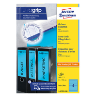 Avery Zweckform L4767-100 Etiquetas para lomo de carpeta 192 x 61 mm, color azul (400 etiquetas) L4767-100 212118