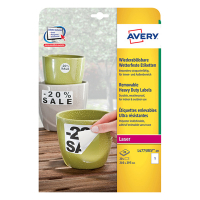 Avery Zweckform L4775REV-20 Etiquetas resistentes a la intemperie A4 210 x 297 mm blancas (20 etiquetas) L4775REV-20 212730