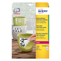 Avery Zweckform L4776REV-20 Etiquetas resistentes a la intemperie A4 99,1 x 42,3 mm blancas (240 etiquetas) L4776REV-20 212732