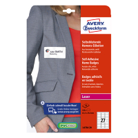 Avery Zweckform L4784-20 Etiquetas autoadhesivas para credenciales 63,5 x 29,6 mm, color blanco/azul (540 credenciales) L4784-20 212596