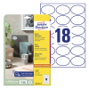 Avery Zweckform L6024REV-25 Etiquetas de producto extraíbles ovaladas de 63,5 x 42,3 mm blancas (450 etiquetas) 212468 - 1