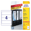 Avery Zweckform L6061-25 Etiquetas para lomo de carpeta 192 x 59 mm, color blanco (100 etiquetas) 212136 - 1