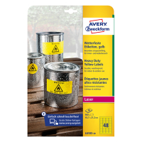 Avery Zweckform L6103-20 Etiquetas resistentes a la intemperie A4 45,7 x 21,2 mm amarillas (960 etiquetas) L6103-20 212698