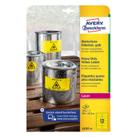 Avery Zweckform L6107-20 Etiquetas resistentes a la intemperie A4 99,1 x 42,3 mm amarillas (240 etiquetas) L6107-20 212700