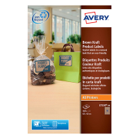 Avery Zweckform L7110-20 Etiquetas de producto rectangulares de 62 x 42 mm, color cartón marrón (360 etiquetas) L7110-20 212618