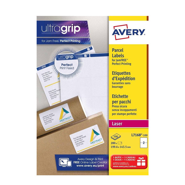 Avery Zweckform L7168-100 Etiquetas A4 199,6 x 143,5 mm — 2 por hoja | Pack 100 hojas 212070 - 1