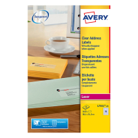 Avery Zweckform L7551-25 Etiquetas transparentes de 38,1 x 21,2 mm (1625 etiquetas) L7551-25 212641