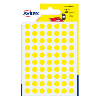 Avery Zweckform PSA08J – Gomets adhesivos de marcaje redondo 8 mm amarillo – 490 unidades 212710