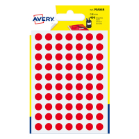 Avery Zweckform PSA08R etiquetas redondas de 8 mm rojo (490 etiquetas) AV-PSA08R 212712