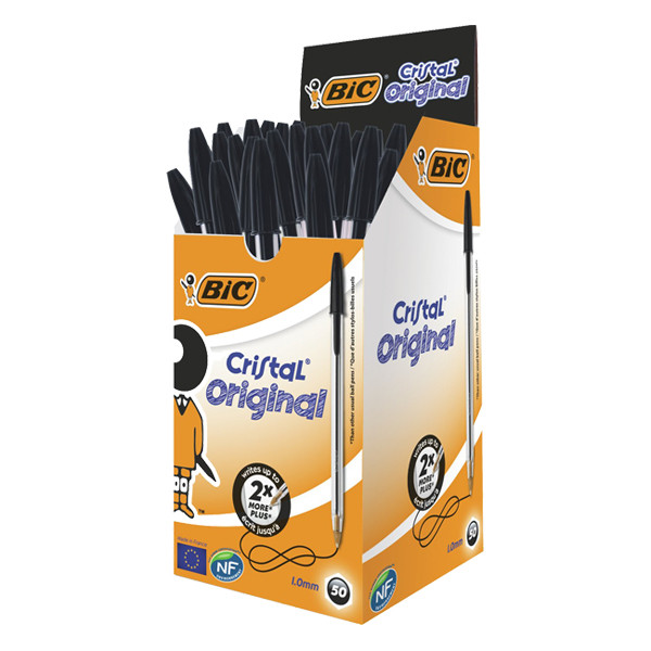 BIC Boligrafo Cristal | negro | 50 unidades