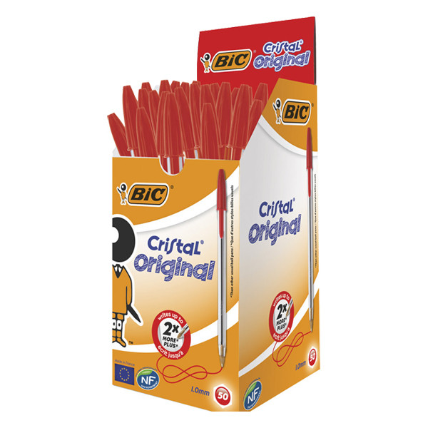 BIC Boligrafo Cristal | rojo | 50 unidades 224612 - 1