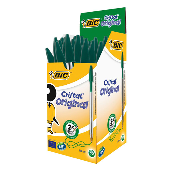 BIC Boligrafo Cristal | verde | 50 unidades