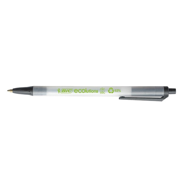 BIC Ecolutions boligrafo Clic Stic | negro | 50 unidades 224628 - 1