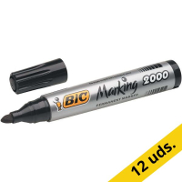 Pack 12x: Bic Marking 2000 rotulador permanente punta redonda negro 427422