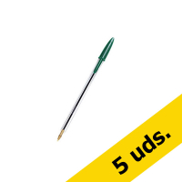 Pack x5: BIC Cristal Bolígrafo Verde