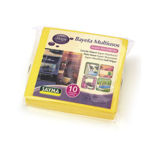Bayeta amarilla 40x36 cm (10 unidades)  425324 - 1
