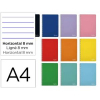 Bloc de notas de 90 g con espiral páginas rayadas y horizontales (tapa dura) – Colores surtidos 427601 - 1