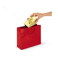 Bolsa de regalo papel charol (12 x 16 x 7 cm) - Roja PE12R 426236