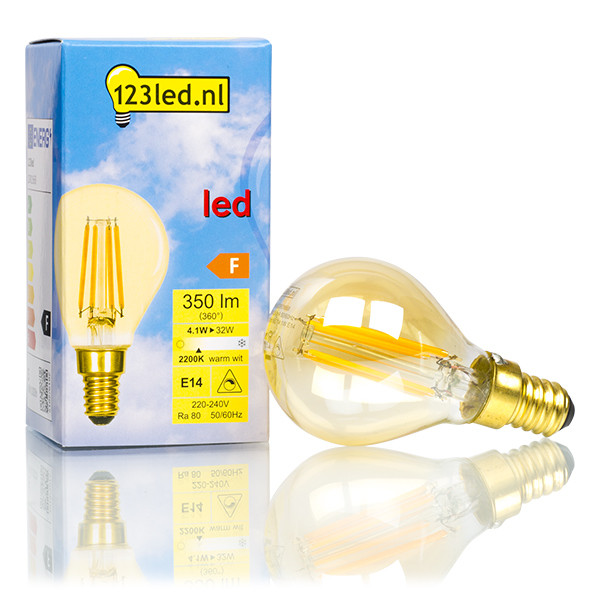 Bombilla LED E14 C35 Luz Cálida Bola Oro Regulable (4.1W) - 123tinta  LDR01668 - 1