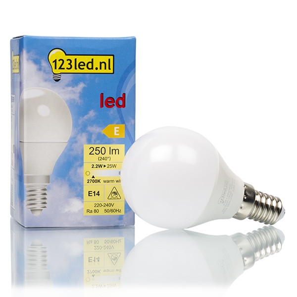 Bombilla LED E14 C35 Luz Cálida Redonda Mate (2.2W) - 123tinta  LDR01632 - 1