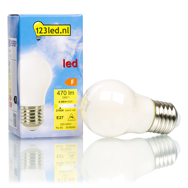 Bombilla LED E27 Luz Cálida Redonda Filamento Mate Regulable (4.5W) - 123tinta  LDR01672 - 1