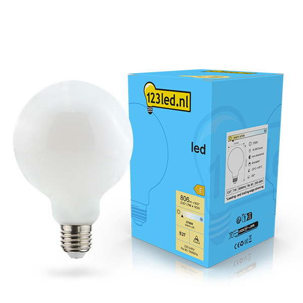 Bombilla LED E27 bola mate regulable luz cálida (7W) - 123tinta  LDR02100 - 1