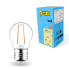 Bombilla LED E27 redonda transparente luz cálida (2,5W) - 123tinta