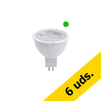 Bombilla LED GU5.3 MR16 Luz Neutra Foco (6W) | Pack 6 uds