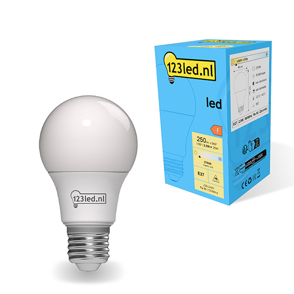 Bombilla led E27 pera mate luz cálida  (2.5W) - 123tinta  LDR01758 - 1