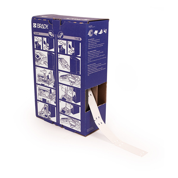 Brady BM-10x60-348-WT Etiquetas de poliolefina blancas 10 mm x 60 mm (originales)