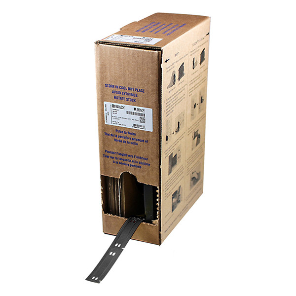 Brady BM-10x60-7643-BK Etiquetas de poliuretano negras 10 mm x 60 mm (originales) BM-10x60-7643-BK 148043 - 1