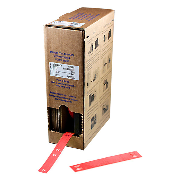 Brady BM-10x60-7643-RD Etiquetas de poliuretano rojas 10 mm x 60 mm (originales) BM-10x60-7643-RD 148042 - 1