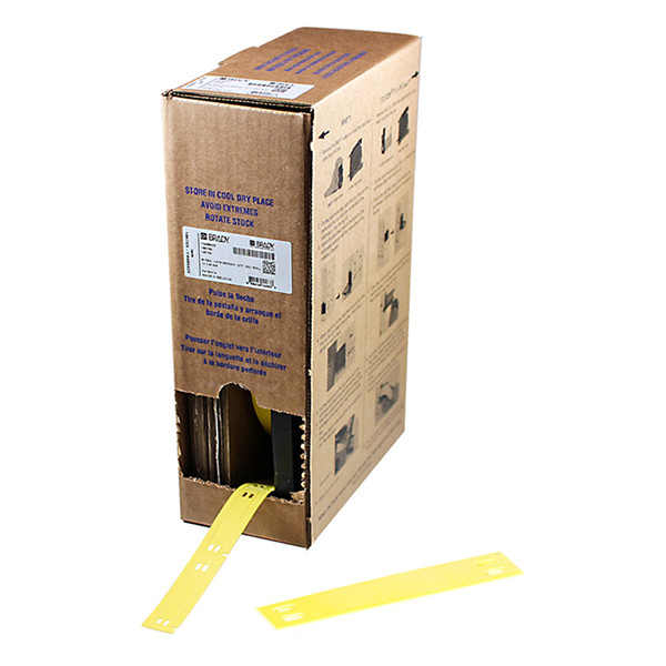 Brady BM-10x60-7643-YL Etiquetas de poliuretano amarillas 10 mm x 60 mm (originales)