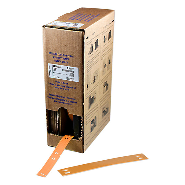 Brady BM-10x75-7643-OR Etiquetas de poliuretano naranja 10 mm x 75 mm (original)