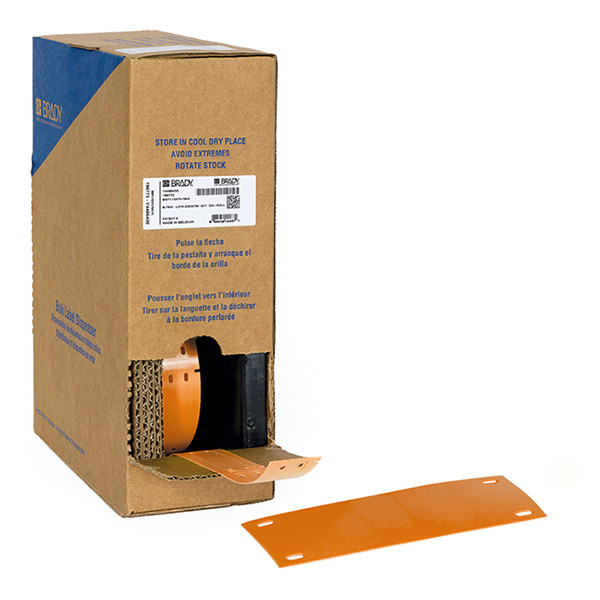 Brady BM-25x75-7643-OR Etiquetas de poliuretano naranja 25 mm x 75 mm (original)