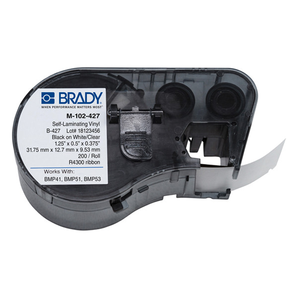 Brady M-102-427 Etiquetas de vinilo laminado 31,75 mm x 12,7 mm x 9,53 mm (original) M-102-427 146004 - 1