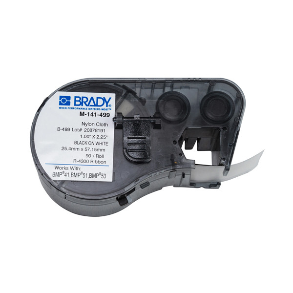 Brady M-141-499 Etiquetas de tela de nylon 25,4 mm x 57,15 mm (original)