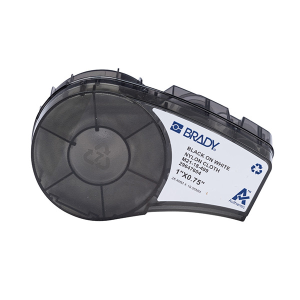 brady m21-18-499 cinta de tela de nylon negra sobre blanco 2540 mm x 1905 mm original