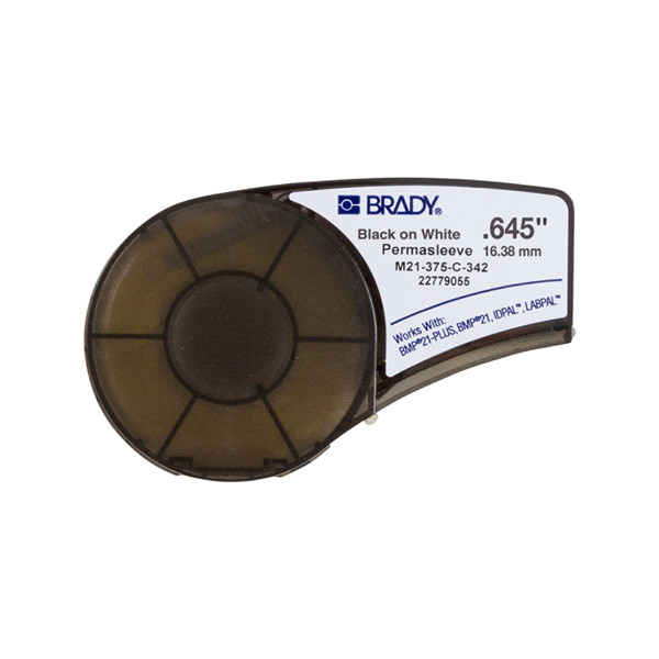 Brady M21-375-C-342 cinta termorretráctil negro sobre blanco 16,38 mm x 2,10 m (original) M21-375-C-342 147204 - 1