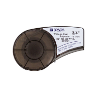 Brady M21-750-430-WT-CL cinta de poliéster blanco sobre transparente 19,1 mm x 6,40 m (original) M21-750-430-WT-CL 147252