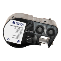 Brady M4C-1000-595-BK-WT etiquetas de vinilo blanco sobre negro 25,40 mm x 7,62 m (original) M4C-1000-595-BK-WT 147968
