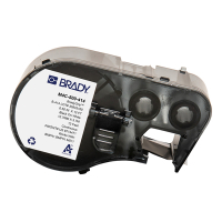 Brady M4C-500-414 etiquetas de material de poliéster con velcro, negro sobre blanco, 12,70 mm x 3,66 m (original) M4C-500-414 147965