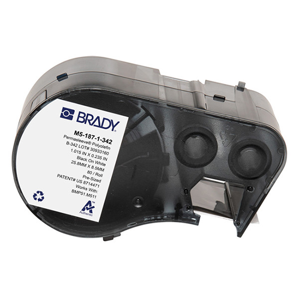 Brady M5-187-1-342 cinta termorretráctil negra sobre blanco 8,50 mm x 25,78 mm (original) M5-187-1-342 148168 - 1