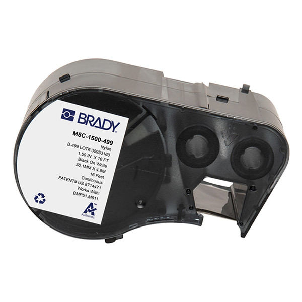 Brady M5C-1500-499 etiquetas continuas de nailon negro sobre blanco 38,10 mm x 4,88 m (original) M5C-1500-499 147994 - 1