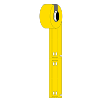 Brady M6-10x60-7598-YL etiquetas de poliuretano amarillas 10 mm x 60 mm (originales) M6-10x60-7598-YL 148069