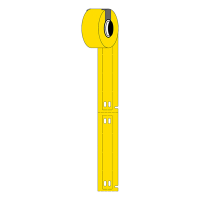 Brady M6-10x75-7598-YL etiquetas de poliuretano amarillas 10 mm x 75 mm (originales) M6-10x75-7598-YL 148052