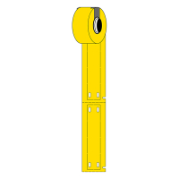 Brady M6-15x75-7598-YL etiquetas de poliuretano amarillas 15 mm x 75 mm (originales) M6-15x75-7598-YL 148054