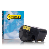 Brady MC1-1000-595-YL-BK cinta de vinilo negro sobre amarillo 25,4 mm x 7,62 m (marca 123tinta)