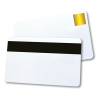 Magicard CR80 PVC tarjetas blancas con sello HoloPatch dorado y banda magnética (500 unidades) 145004 - 1